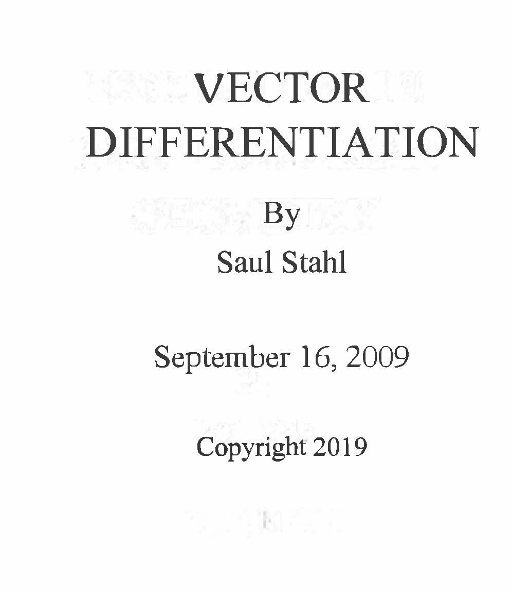 Vector Differentiation